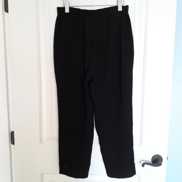 Habitat Crinkle Flood Pants with Hem Button Detail Black Size S - Picture 2 of 12